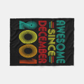 Couverture Polaire Awesome Since December 2001 Years 24th Bday Funny  (Devant (Horizontal))