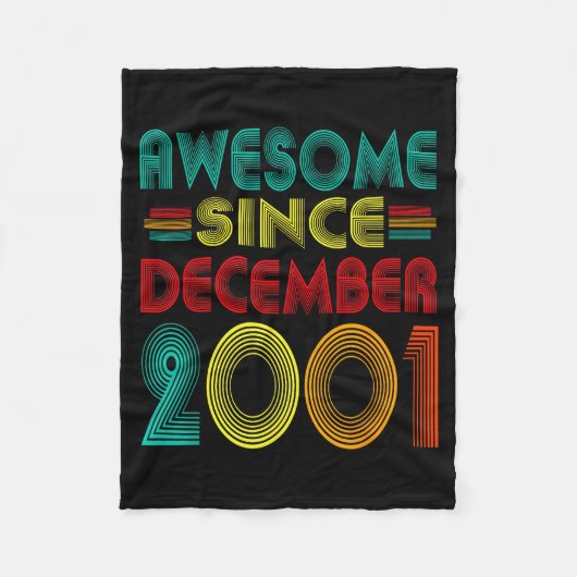 Couverture Polaire Awesome Since December 2001 Years 24th Bday Funny  (Devant)