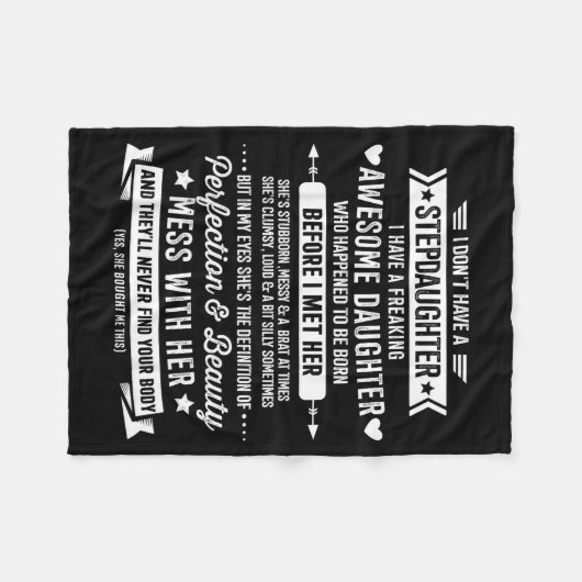 Couverture Polaire Awesome Stepdaughter For Step Bonus Dad Fathers Da (Devant (Horizontal))