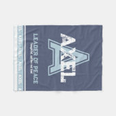 Couverture Polaire Axel nom signifiant sport monogramme bleu blanc (Devant (Horizontal))