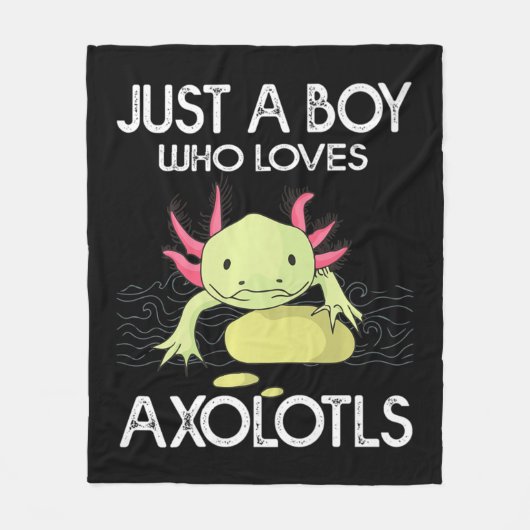 Couverture Polaire Axolotl Cadeau Anime Japonais Juste Un Garçon Qui (Devant)