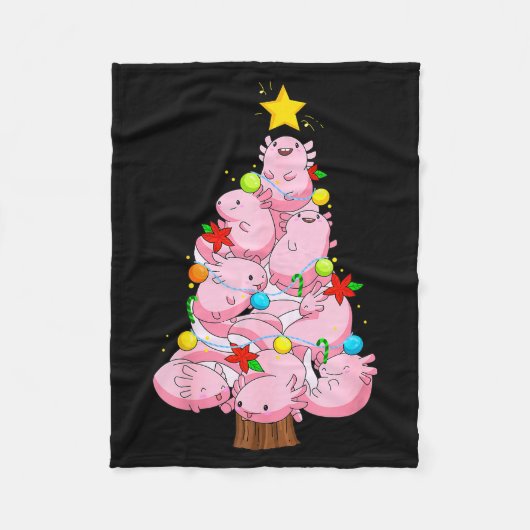 Couverture Polaire Axolotl Christmas Tree Ornament Fish Axolotl Anima (Devant)