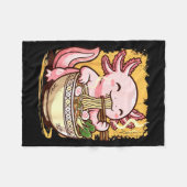 Couverture Polaire Axolotl Eating Ramen Noodles (Devant (Horizontal))