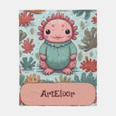 Couverture Polaire Axolotl Funny Impression unique (Devant)
