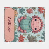 Couverture Polaire Axolotl Funny Impression unique (Devant (Horizontal))