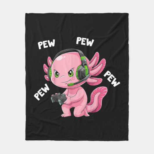 Couverture Polaire Axolotl Gaming Cadeaux Garçons Filles Anime Vidéo  (Devant)