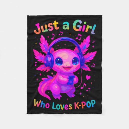 Couverture Polaire Axolotl Just A Girl Who Loves K-p  (Devant)