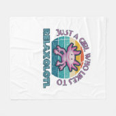 Couverture Polaire Axolotl Juste une fille qui aime se détendre (Devant (Horizontal))