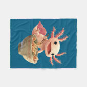 Couverture Polaire Axolotl Kawaii Eating Ramen Noodles Anime Japanese (Devant (Horizontal))