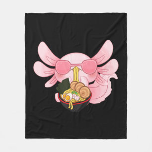 Couverture Polaire Axolotl Ramen Kawaii Japanese Anime Noodle Venin