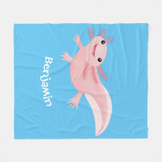 Couverture Polaire axolotl rose pâle (Devant (Horizontal))