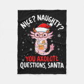 Couverture Polaire Axolotl Santa Hat Axolotl Questions Christmas Boys (Devant)