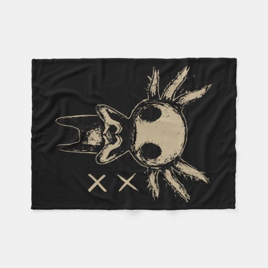 Couverture Polaire Axolotl Still Emo Goth  (Devant (Horizontal))