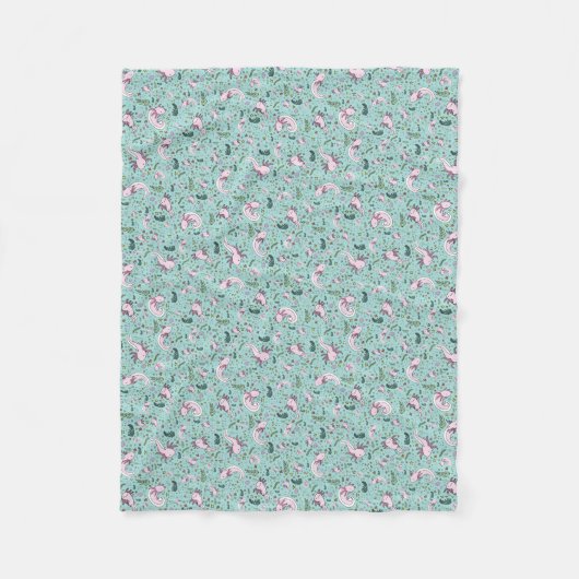 Couverture Polaire Axolotls en bleu (Devant)