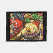 Couverture Polaire Ayez Très Joyeux Noël Garcia Père Noël Holiday (Devant (Horizontal))