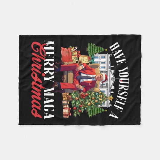 Couverture Polaire Ayez Un Joyeux Mega Noël Père Noël Drôle T (Devant (Horizontal))
