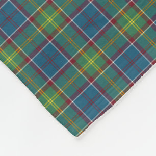 Couverture Polaire Ayrshire Scotland District Tartan Fleece Blanche