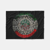 Couverture Polaire Aztec Calendar Sun Stone Mexican Art Carving Maya (Devant (Horizontal))
