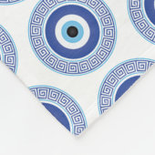 Couverture Polaire Aztec Cercle grec Clé mal Motif oeil bleu (Coin)