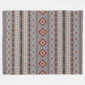 Couverture Polaire Aztec Crème rouille Brown gris Motifs mélangés Mot (Devant (Horizontal))