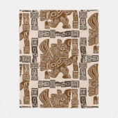 Couverture Polaire Aztec Eagle Guerrier Tribal Art antique (Devant)