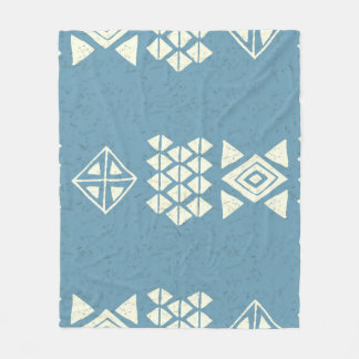 Couverture Polaire Aztec Ethnique : Bleu Géométrique Sans Mer.