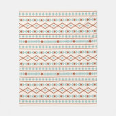 Couverture Polaire Aztec Formes Motif rouille crème Turquoise (Devant)