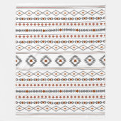 Couverture Polaire Aztec Gris Blanc Mixte Motifs Motif (Devant)