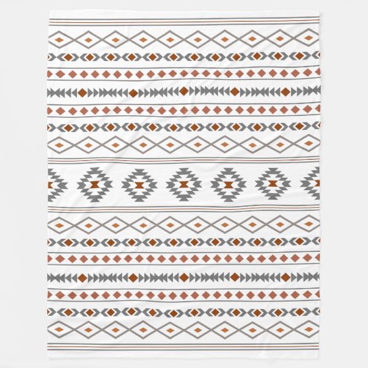 Couverture Polaire Aztec Gris Blanc Mixte Motifs Motif (Devant)