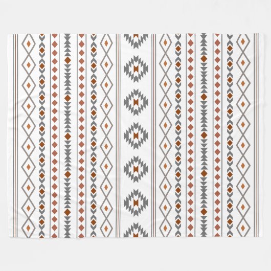 Couverture Polaire Aztec Gris Blanc Mixte Motifs Motif (Devant (Horizontal))