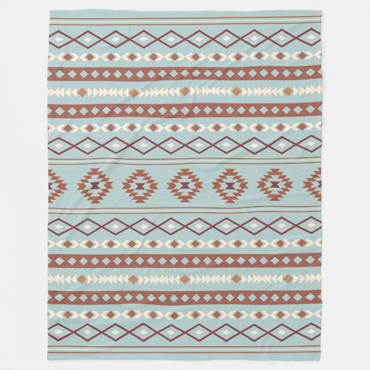Couverture Polaire Aztec Mixte Motif Motif Rusts Crème Bleu (Devant)