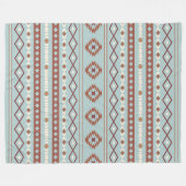 Couverture Polaire Aztec Mixte Motif Motif Rusts Crème Bleu (Devant (Horizontal))
