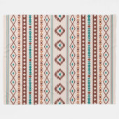 Couverture Polaire Aztec Rusts Crème Turquoise Motifs mélangés Motif (Devant (Horizontal))