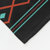 Couverture Polaire Aztec Rusts Turquoise Noir Motifs mélangés Motif (Coin)