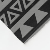 Couverture Polaire Aztec Stylisé Motif noir & gris I (Coin)