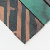 Couverture Polaire Aztec Sud-Ouest Bleu Et Tribal Rose (Coin)