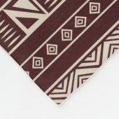 Couverture Polaire Aztec Tribal Ethnique Motif géométrique Beige Brow (Coin)