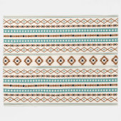 Couverture Polaire Aztec Turquoise Ter Blk Crm Motifs Mixés (H) Motif (Devant (Horizontal))