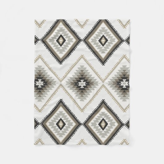 Couverture Polaire Aztèque beige (Devant)
