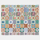 Couverture Polaire Azulejos & Peranakan Mural Hiver décoratif (Devant (Horizontal))