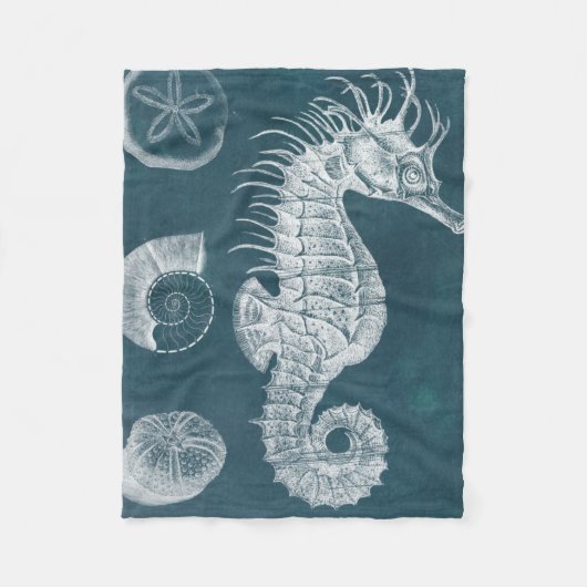 Couverture Polaire Azure Seahorse Study I (Devant)