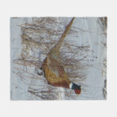 Couverture Polaire B23 Faisan à collier dans la neige (Devant (Horizontal))