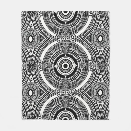 Couverture Polaire B&W Medallion Motif (Devant)
