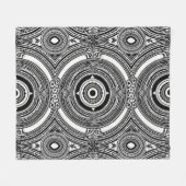 Couverture Polaire B&W Medallion Motif (Devant (Horizontal))