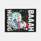 Couverture Polaire Baaah Humbug Sheep Xmas Lights Funny Anti Christma (Devant (Horizontal))