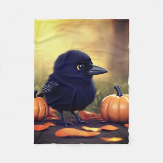Couverture Polaire Baby black crow and pumpkins  (Devant)