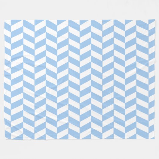 Couverture Polaire Baby Blue Herringbone (Devant (Horizontal))