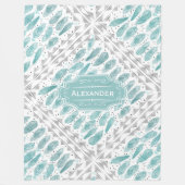 Couverture Polaire Baby Boy Abstrait Motif de plume (Devant)