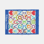 Couverture Polaire Baby Boy Alphabet Conception de surface composée (Devant (Horizontal))