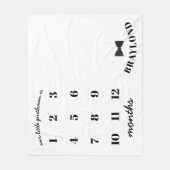 Couverture Polaire Baby Boy Bow Cravate mensuelle de jalon (Devant)